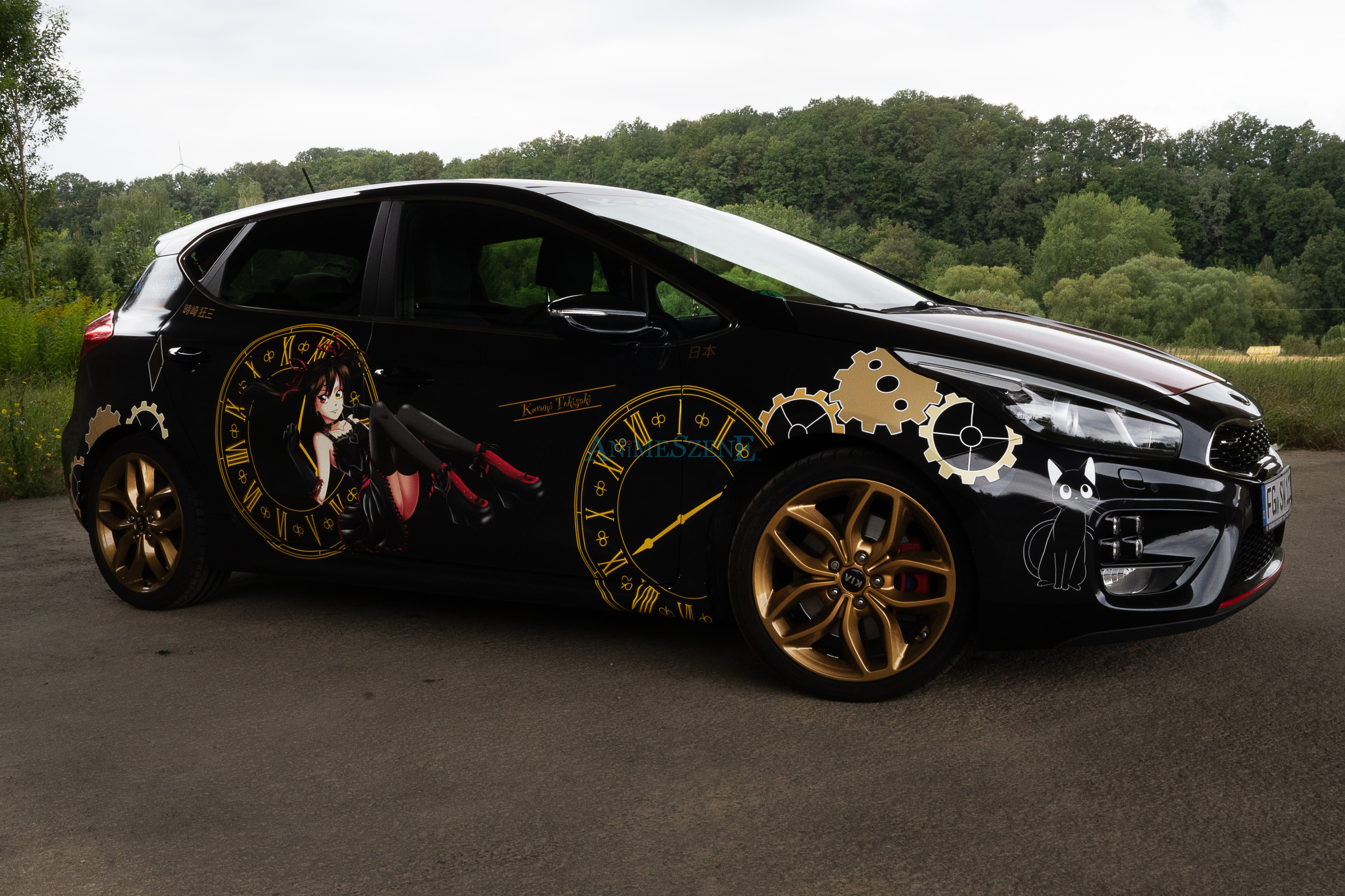 Itasha Character Design – Kurumi‑Vibes in Szene gesetzt