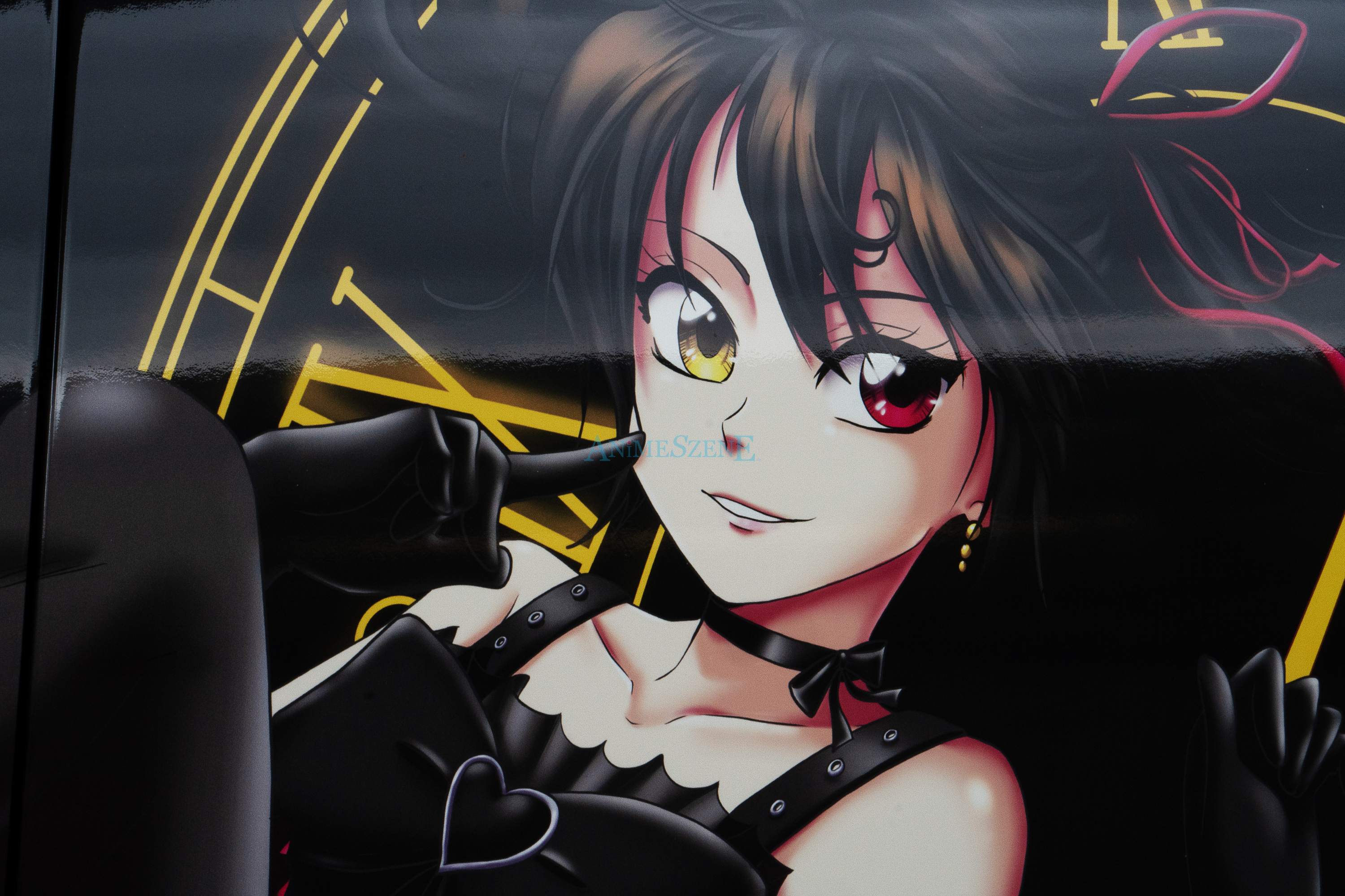 Itasha Character Design – Kurumi‑Vibes in Szene gesetzt