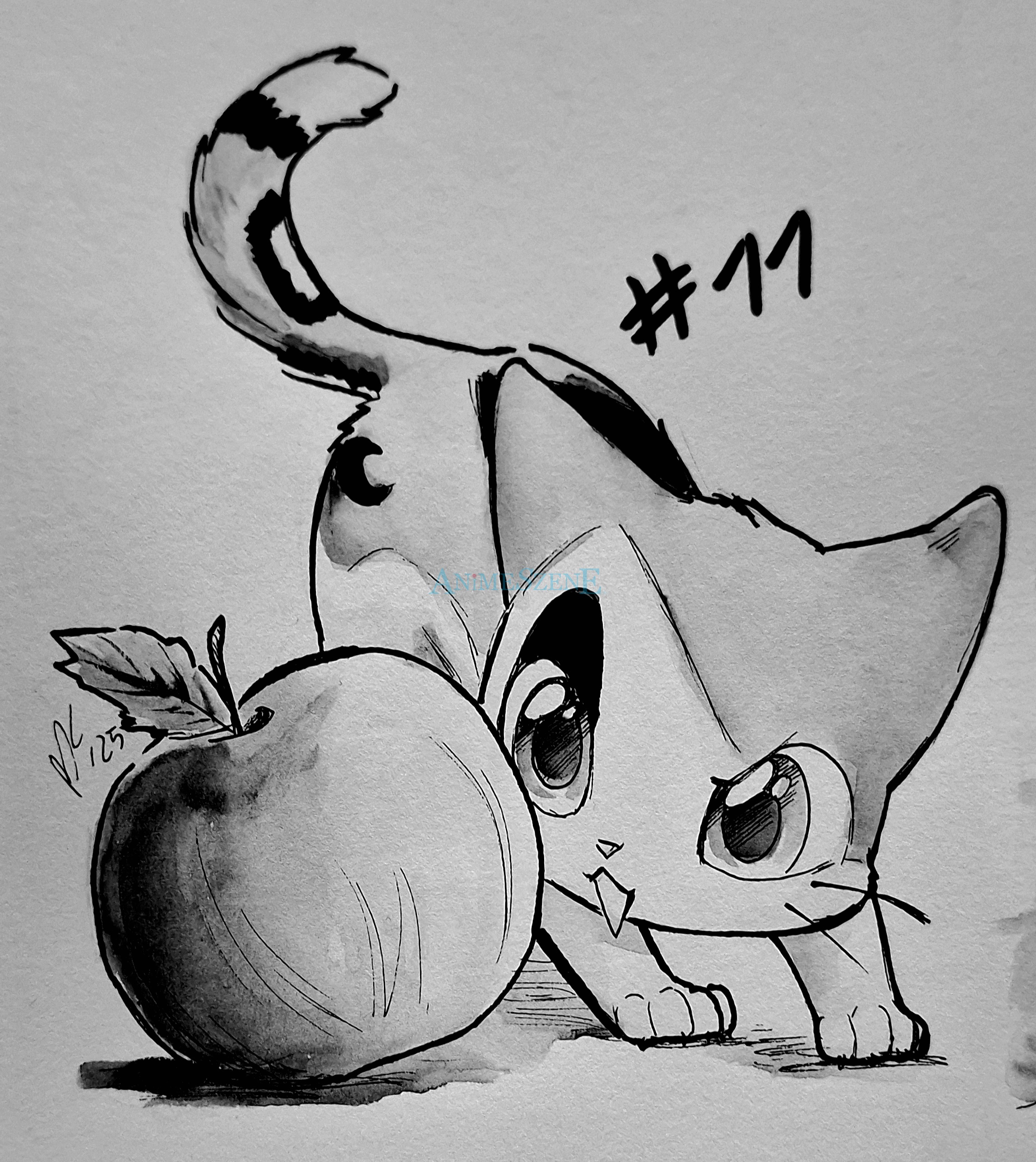 Inktober: Apfel