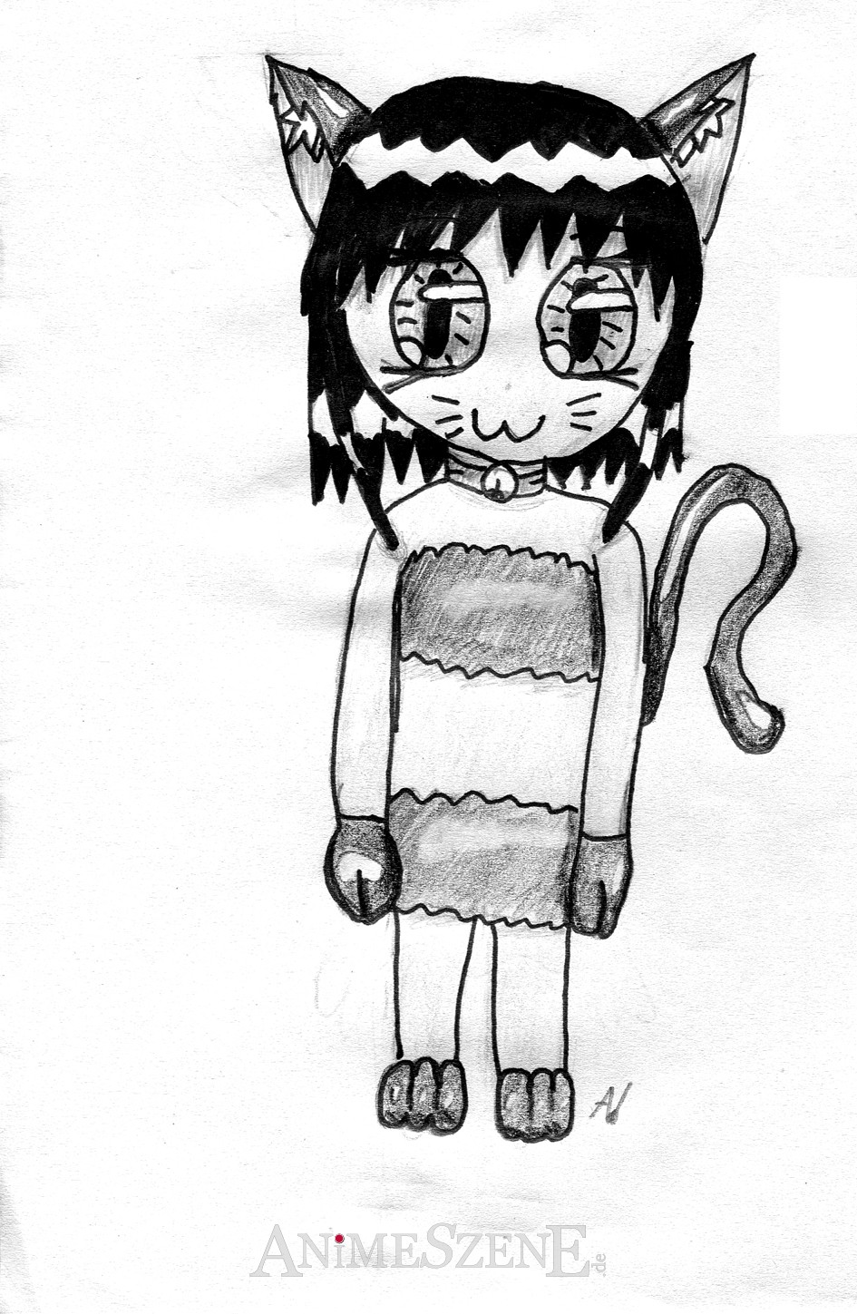 Chibi-Catgirl grau