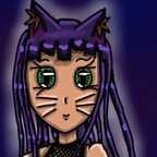 Digitales Gothik-Catgirl