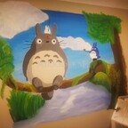 Totoro on the wall