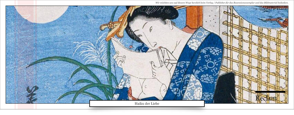 Geischa, japanische Frau ließt einen Brief, alte Zeichnung, blauer Kimono