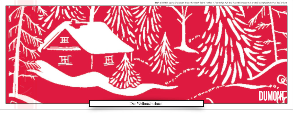 Rotes Cover, Wald, Haus in weiß gezeichnet 