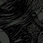 schwarze Bleistiftzeichnung einer schönen jungen Frau im Horror Style