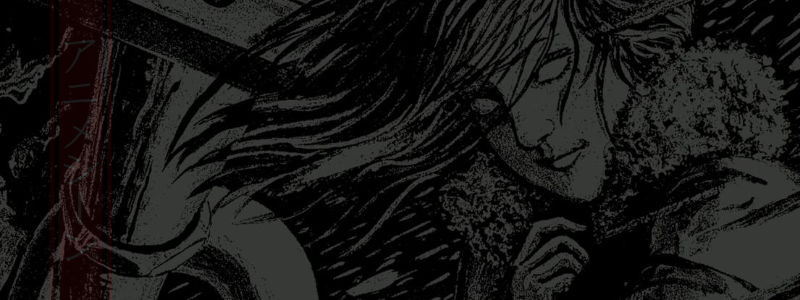 schwarze Bleistiftzeichnung einer schönen jungen Frau im Horror Style