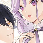 junger Mann mit schwarzen Haaren, junges Mädchen mit langen lila Haaren