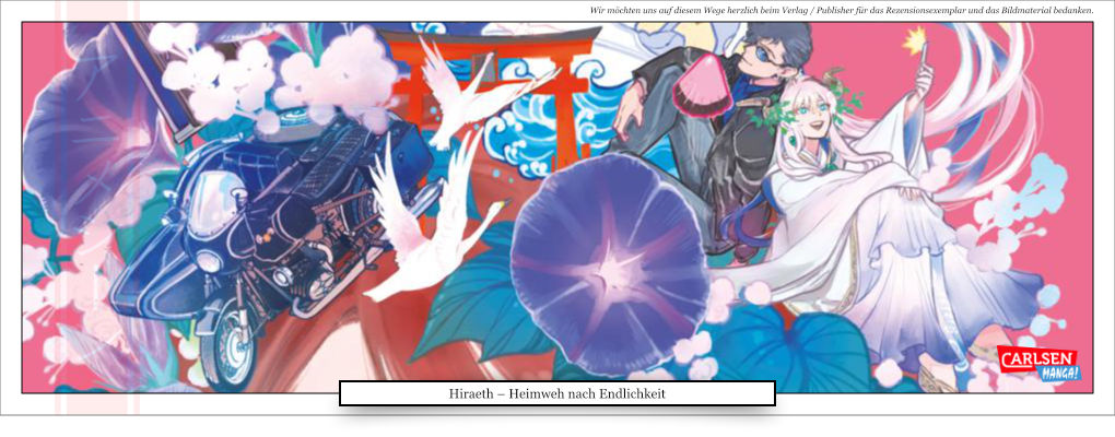 Rotes Tor Gott Mann in schwarzer Kleidung Schwäne Motorrad 