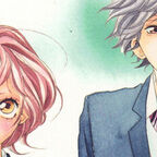 zwei Schüler Teenager Junge Mädchen Schuluniform rote lange Haare Lächeln 