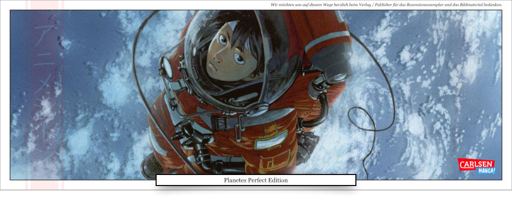 Astronaut im roten Raumanzug schwebend über der Erde 