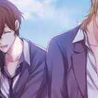 drei Jungs Schüler in Uniform, Freunde, Kumpels, Umarmung 