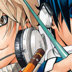 Zwei junge Männer lächeln, Künstler, Mangaka