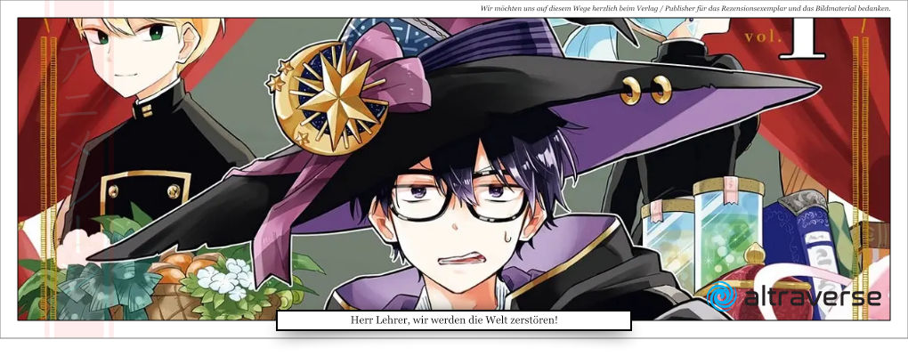 zwei Jungs ein Mädchen, einer mit großen Zauberhut schaut verzweifelt 