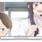 Zwei junge Mädchen, Schulmädchen, eine lacht die andere schaut verwundert, Klassenzimmer