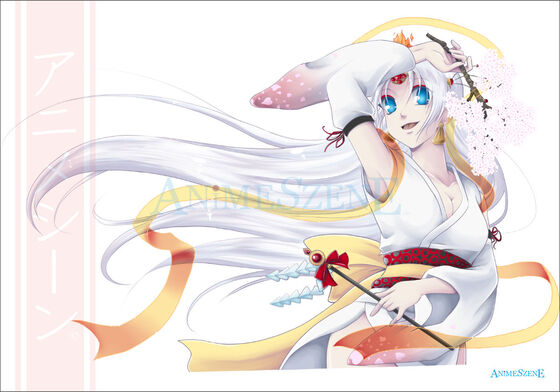 Bild des Prototypen von animeszene.de Es wird eine Göttin in Animestyle gezeigt