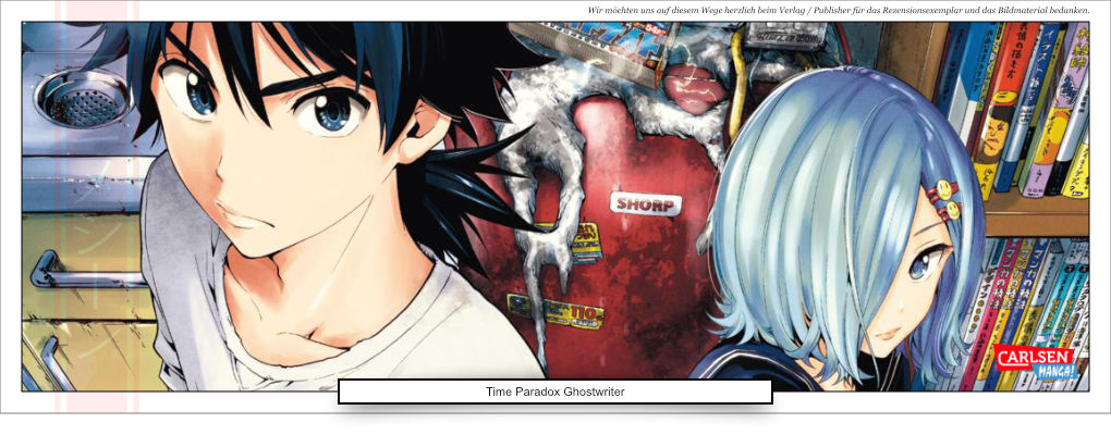 Ein Junge und ein Mädchen mit blauer Haare stehen verwundert, sauer im Zimmer und denken nach.