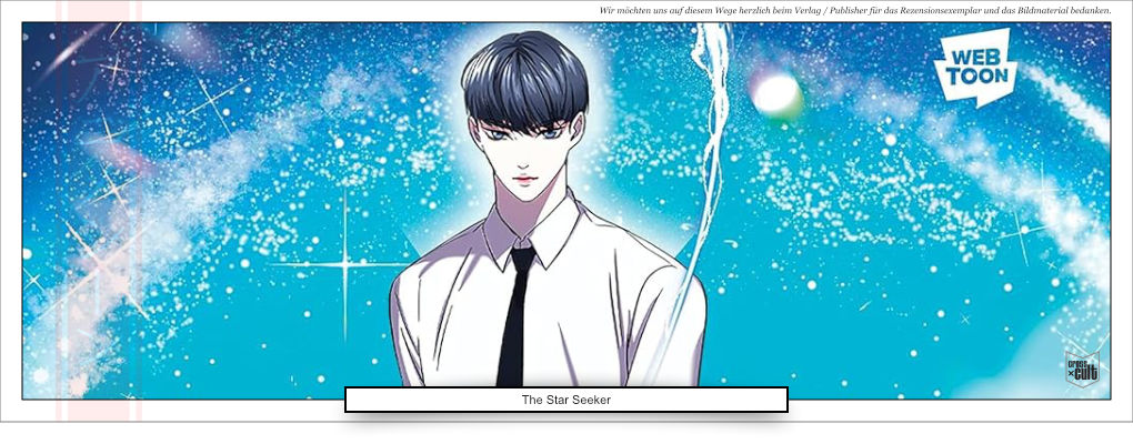 junger Mann im weißen Hemd mit Krawatte blauer Sternenhimmel