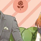 Ein unsichtbarer Mann und seine blinde Frau sitzen gut gekleidet auf einem Sofa. 