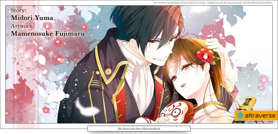 Ein junger Mann in Uniform hält eine junge Frau im Kimono in seinen Armen. 