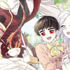 Eine Frau mit einem Kind, Tasse, Trinken, beiden Lachen. 