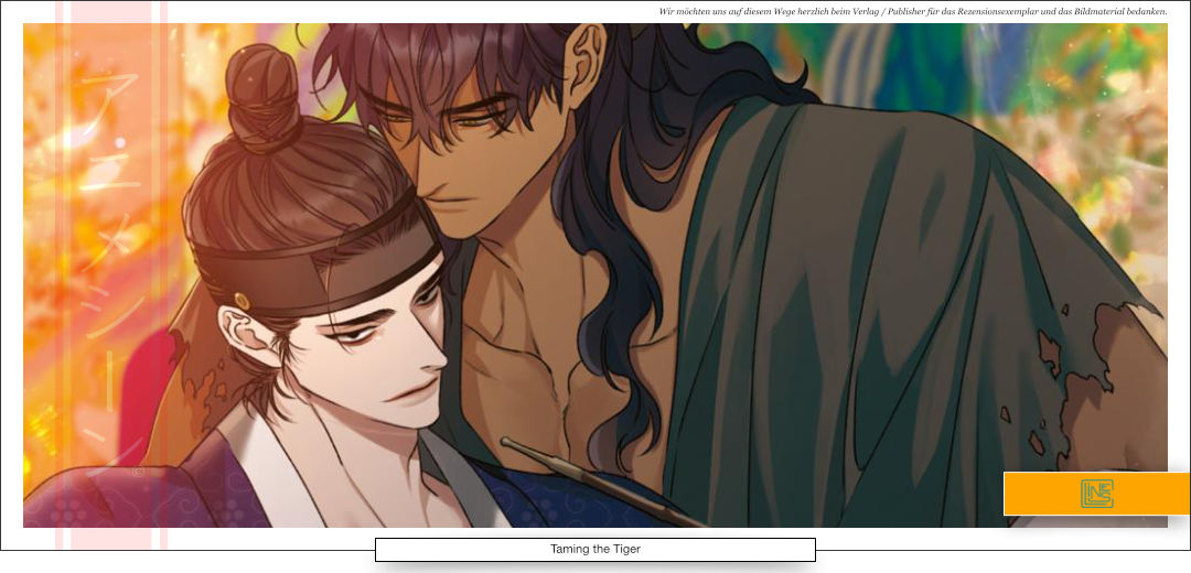 zwei maskuline Männer, einer mit weißer Haut und der andere hat eine dunkle Haut. Beide sind aneinander gelehnt, wobei der eine der Herr und der andere der Sklave ist. Lange braune Haare. Kleidung altes Korea. 