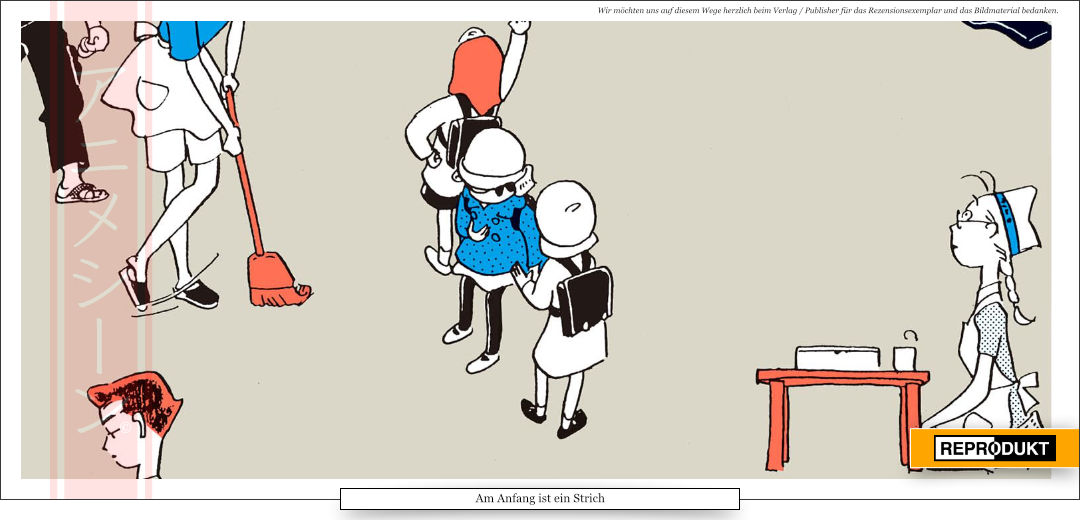 Einfache gezeichnete Figuren vor beigem Hintergrund. 