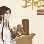 Ein junger Mann in traditioneller chinesischer Kleidung, mit langen Haaren und Schriftrollen. 