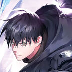 Ein junger Kämpfer, in Schwarz gekleidet, steht bereit zum Angriff.