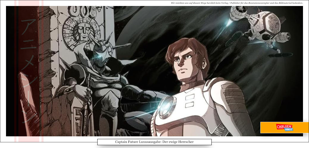 Ein junger Mann im Raumanzug mit kurzen roten Haaren. 