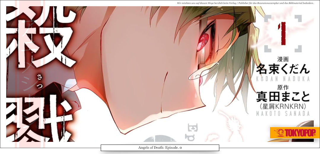 Ein junger Mann mit finsterem Blick und feuerroten Augen. 