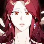 Die Fotografie zeigt eine junge Frau mit langem, rotem Haar, die einen Ausdruck der Verwunderung zeigt.