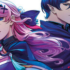 Das Bild zeigt einen Mann und eine Frau, die als Krieger gekleidet sind und einen sehr stilvollen Eindruck vermitteln.