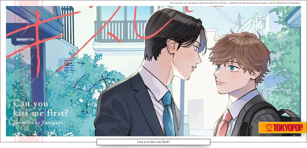 Das Bild zeigt zwei junge Männer, die sich auf der Straße unterhalten. 