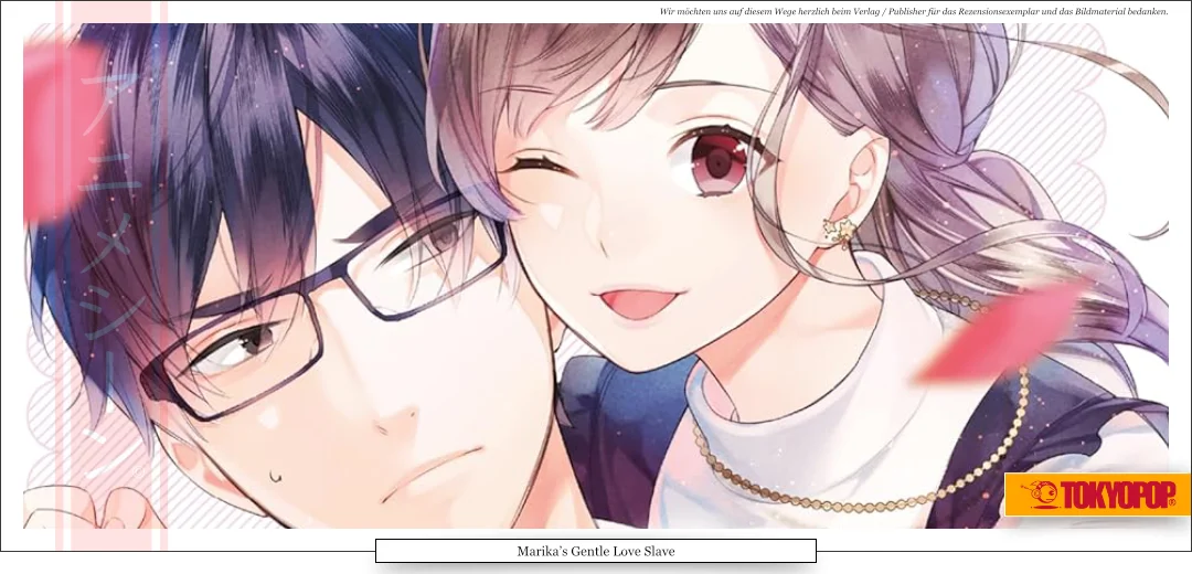 Ein junger Mann mit Brille schaut verwundert, während ein lächelndes Mädchen neben ihm steht.