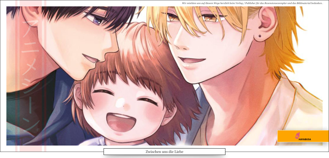 Das Bild zeigt zwei Männer und ein kleines Mädchen, als Familienfoto.